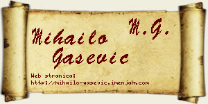 Mihailo Gašević vizit kartica